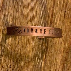 Handmade‎ Copper Cuff You & Me Forever Valentines Gift